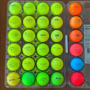 30 Used Colored Golf Balls